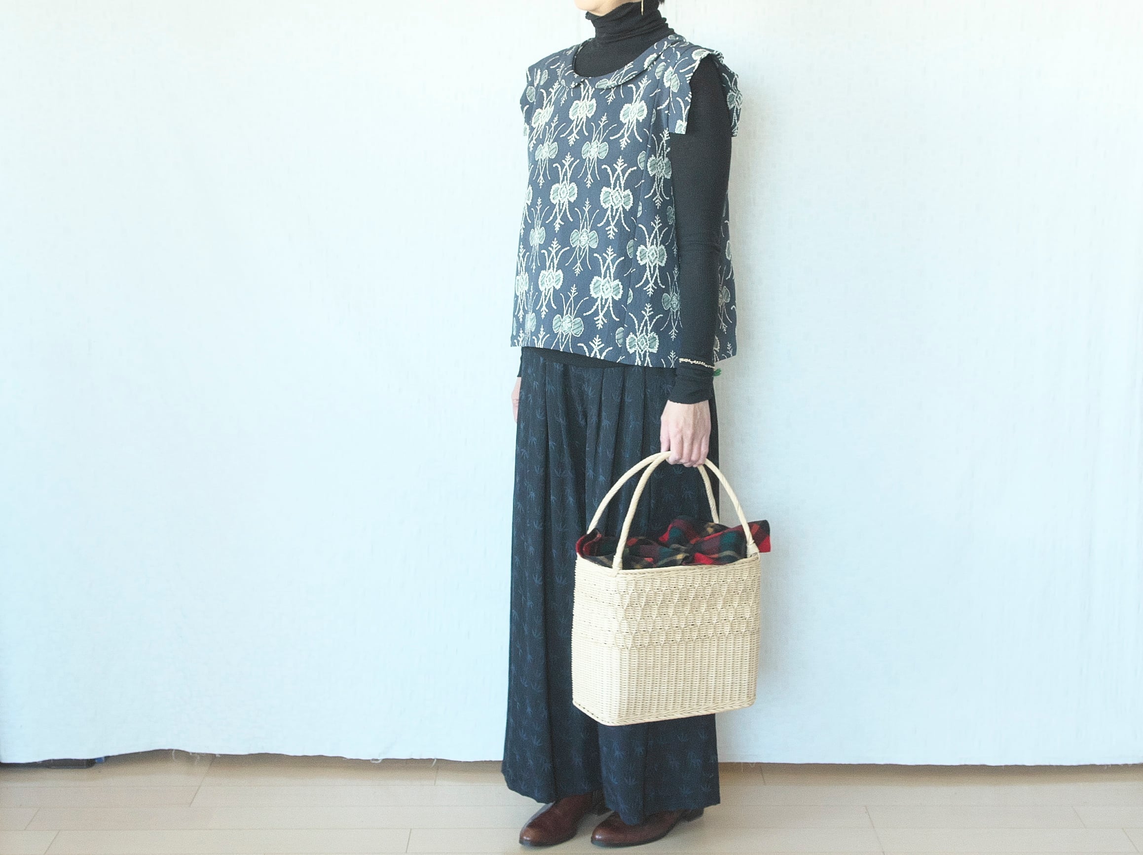 0844 ちび襟&ちび袖のプルオーバー