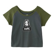 【X-girl】FACE RAGLAN S/S BABY TEE【エックスガール】