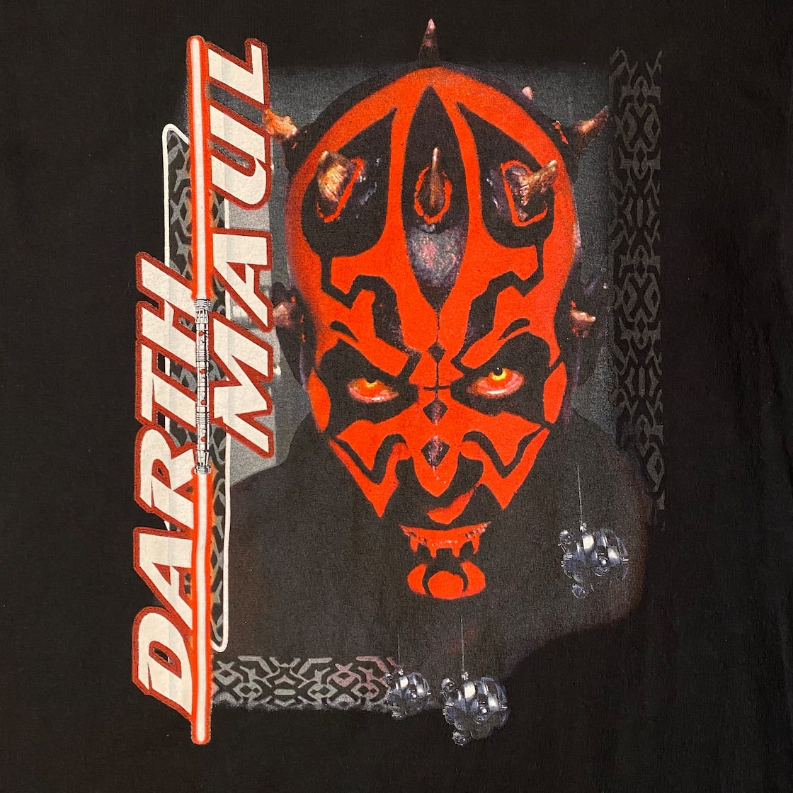 90s STARWARS ダースモール Tシャツ DARTH MAUL 黒 ブラック スター 