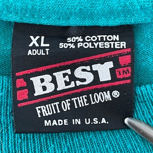 【FRUIT OF THE LOOM】90s USA製 Tシャツ ペンギン アニマルプリント イラスト アーチロゴ ハート XL オーバサイズ US古着