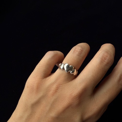 Vintage Plump Heart Silver Ring