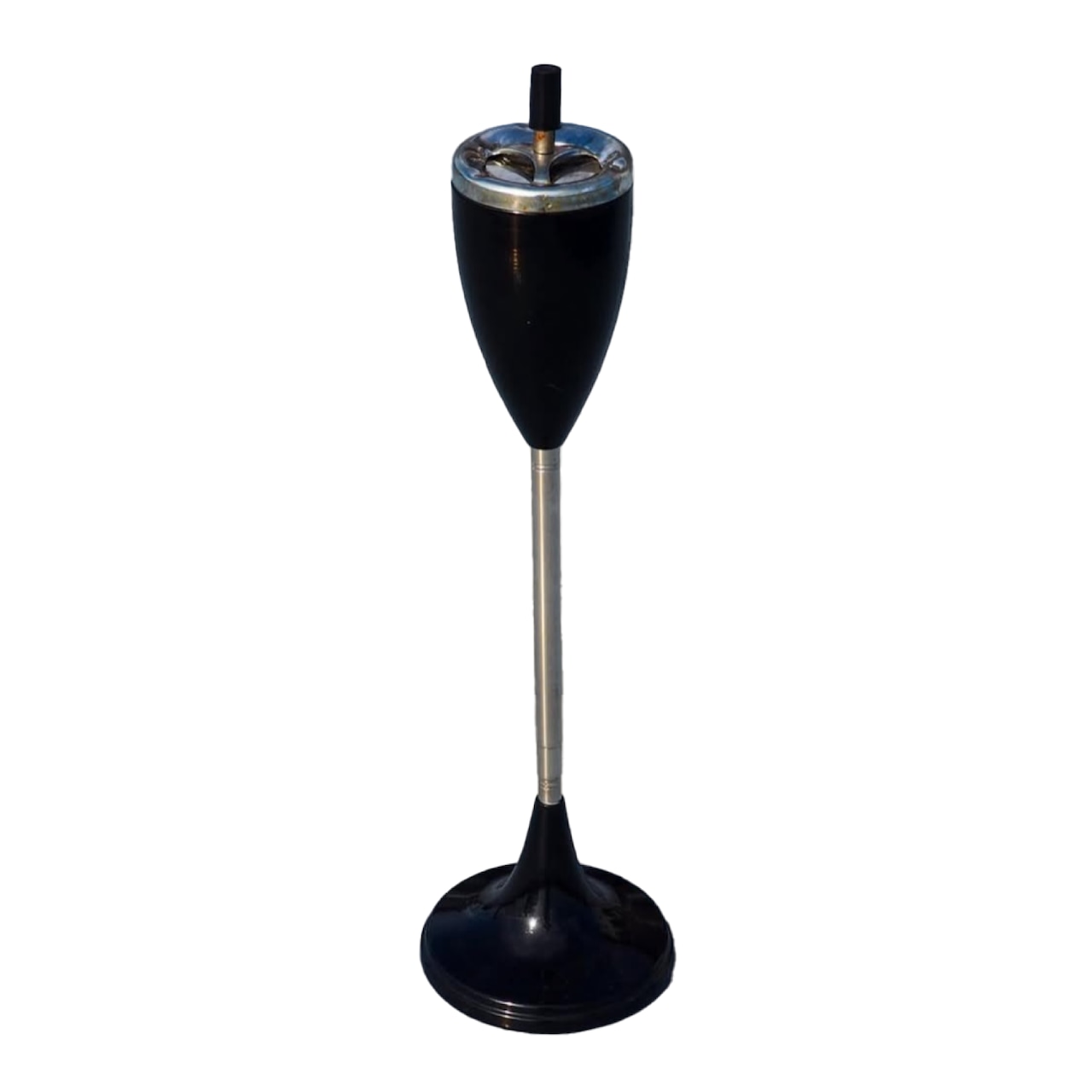 Stretchable stand push-type ashtray