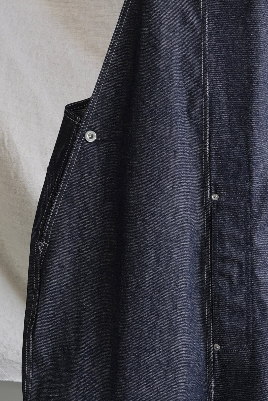 TUKI - 原田服飾研究所 - TYPE 2, LOOSE FIT SALOPETTES (INDIGO