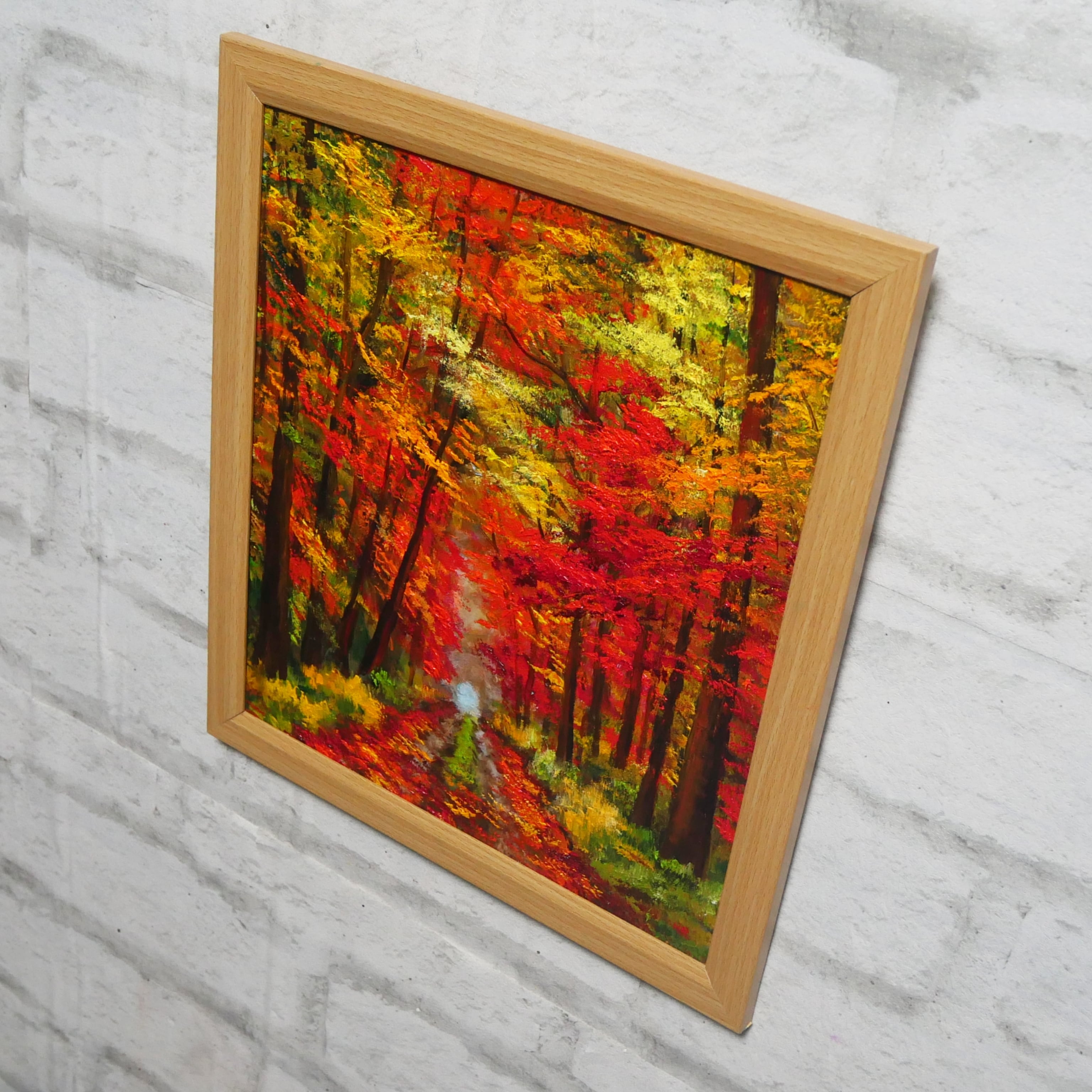 油絵 油彩 油彩画 絵 絵画 【紅葉の回廊】 | HIROSHI1990