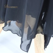 【美品 日本製社交ダンス衣装】パンツ ボトムス レッスンウェア 練習着 UNA ユーナ Lサイズ 黒 ブラック 無地 シンプル 上品
