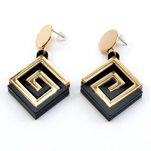 MYSTIC FORMS FORM057 UXMAL Stud Earrings - Gold, Black