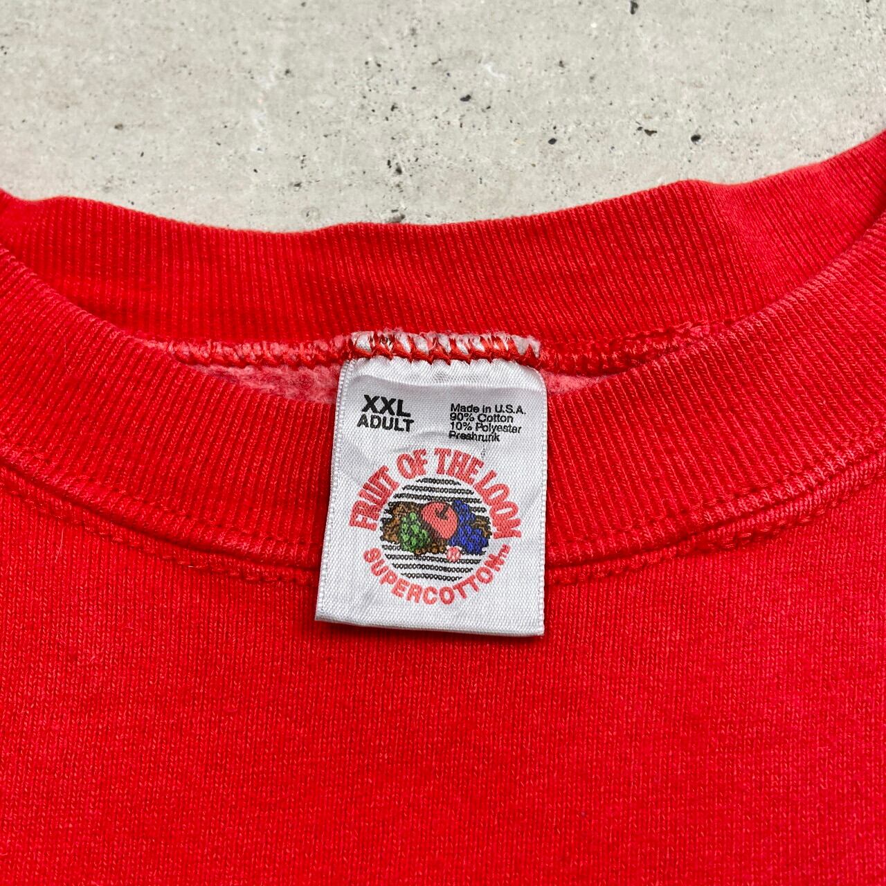 90年代 USA製 FRUIT OF THE LOOM スウェットシャツ カレッジ メンズ2XL