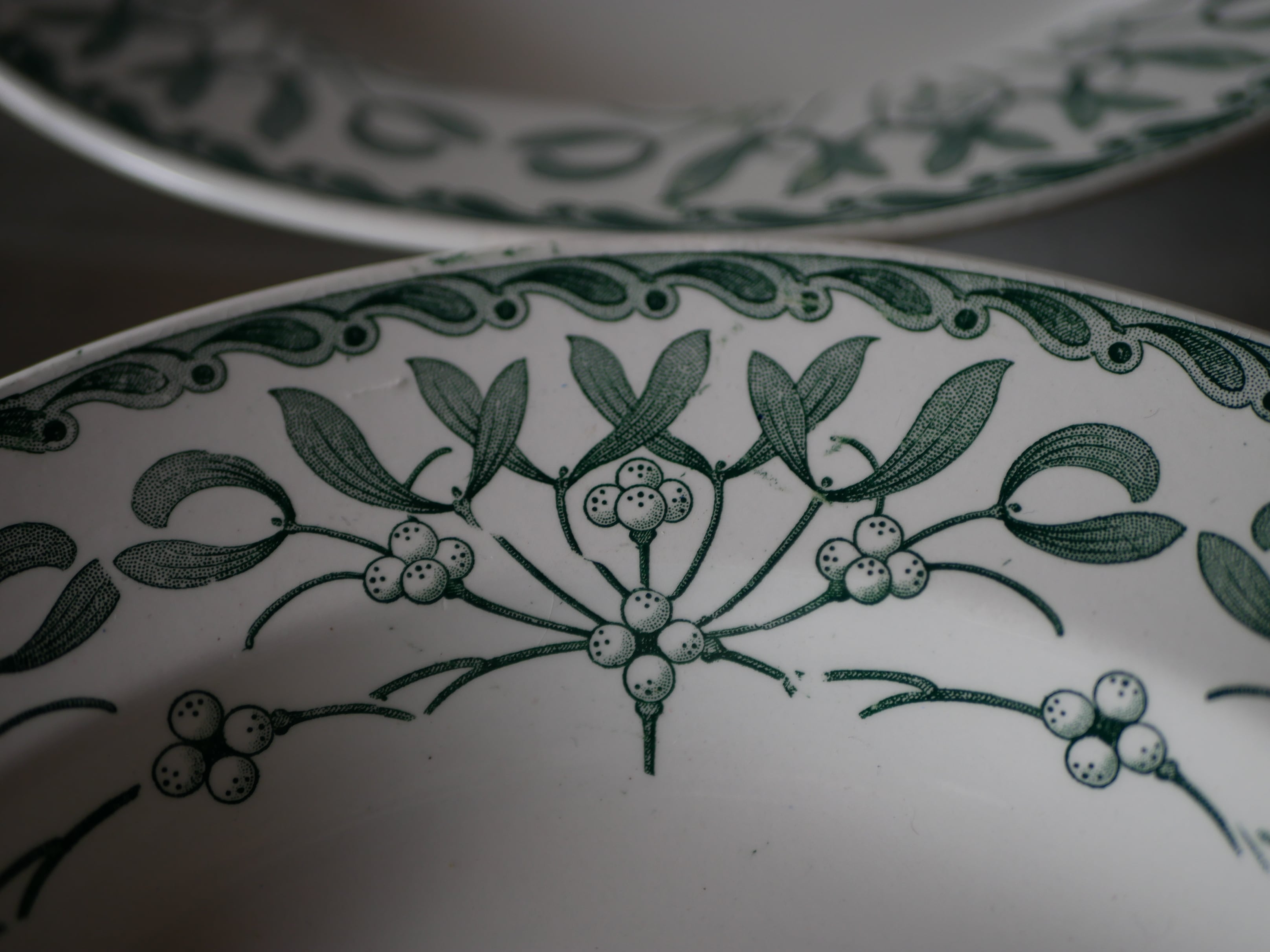 宿り木 プレート 深皿 フランスアンティーク ヤドリギ | フランス