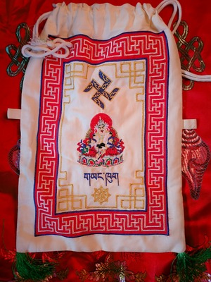 仏教模様のチベタン手提げ袋