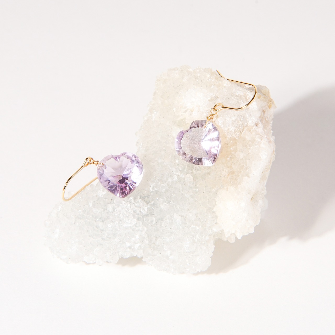 【ピンクアメシスト】ハート ピアス・イヤリング