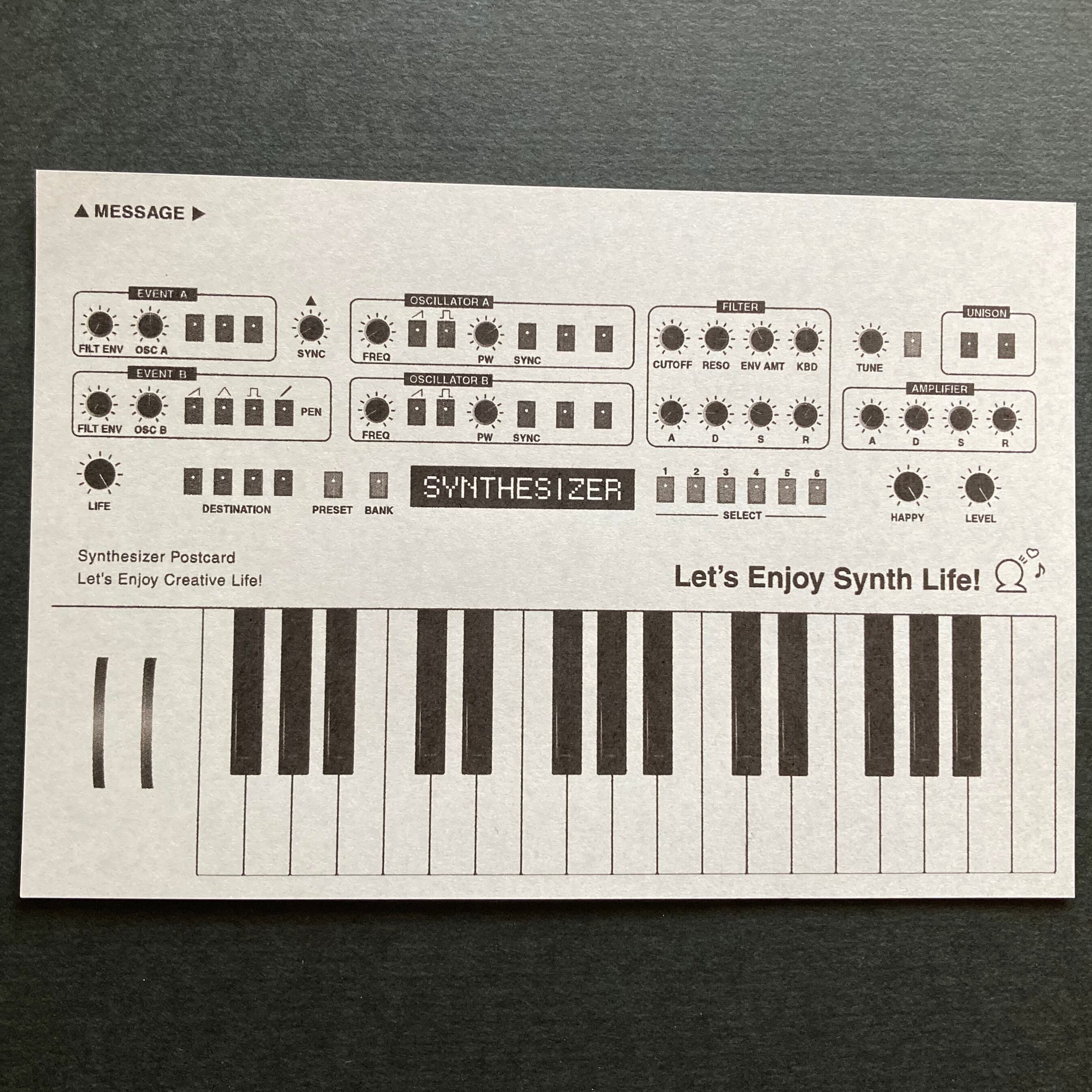 ポストカード】シンセサイザーポストカード4枚セット Cool Tone Set