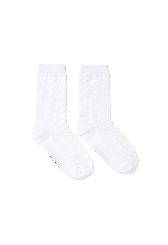 [OPEN YY] HOUND'S TOOTH STAR SOCKS, WHITE 正規品 韓国ブランド 韓国通販 韓国代行 韓国ファッション オープン ワイワイ 日本 店舗