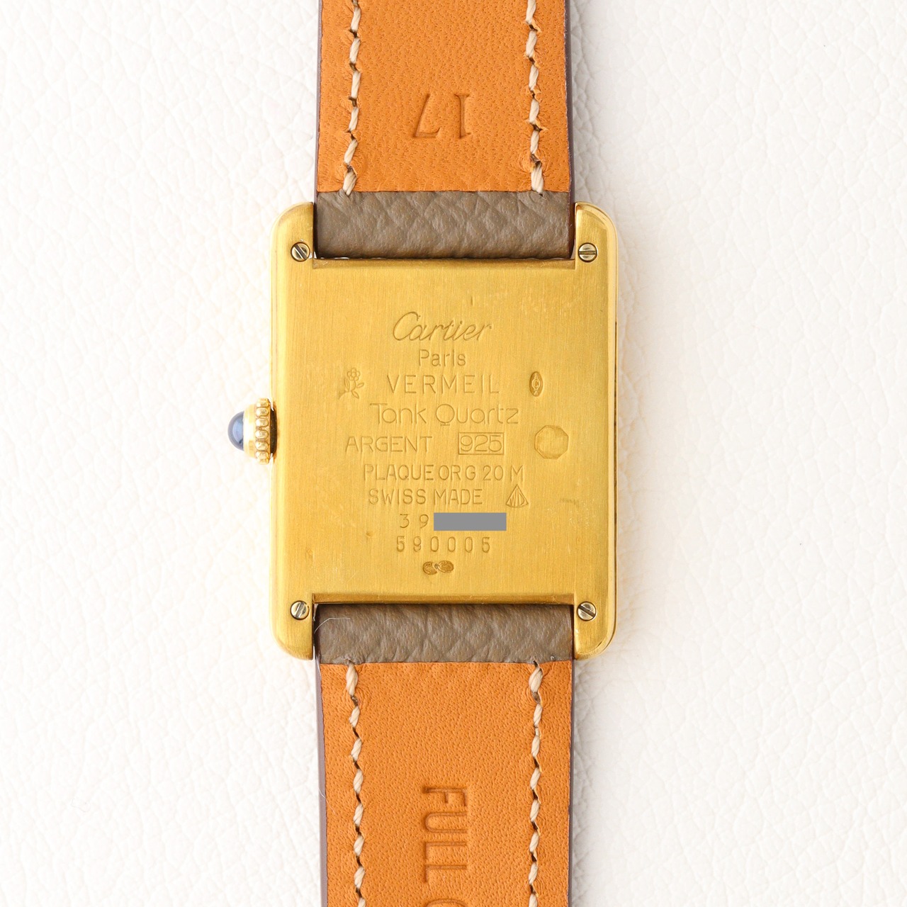 カルティエ マストタンク LM フロントトリニティ文字盤 ゴールド