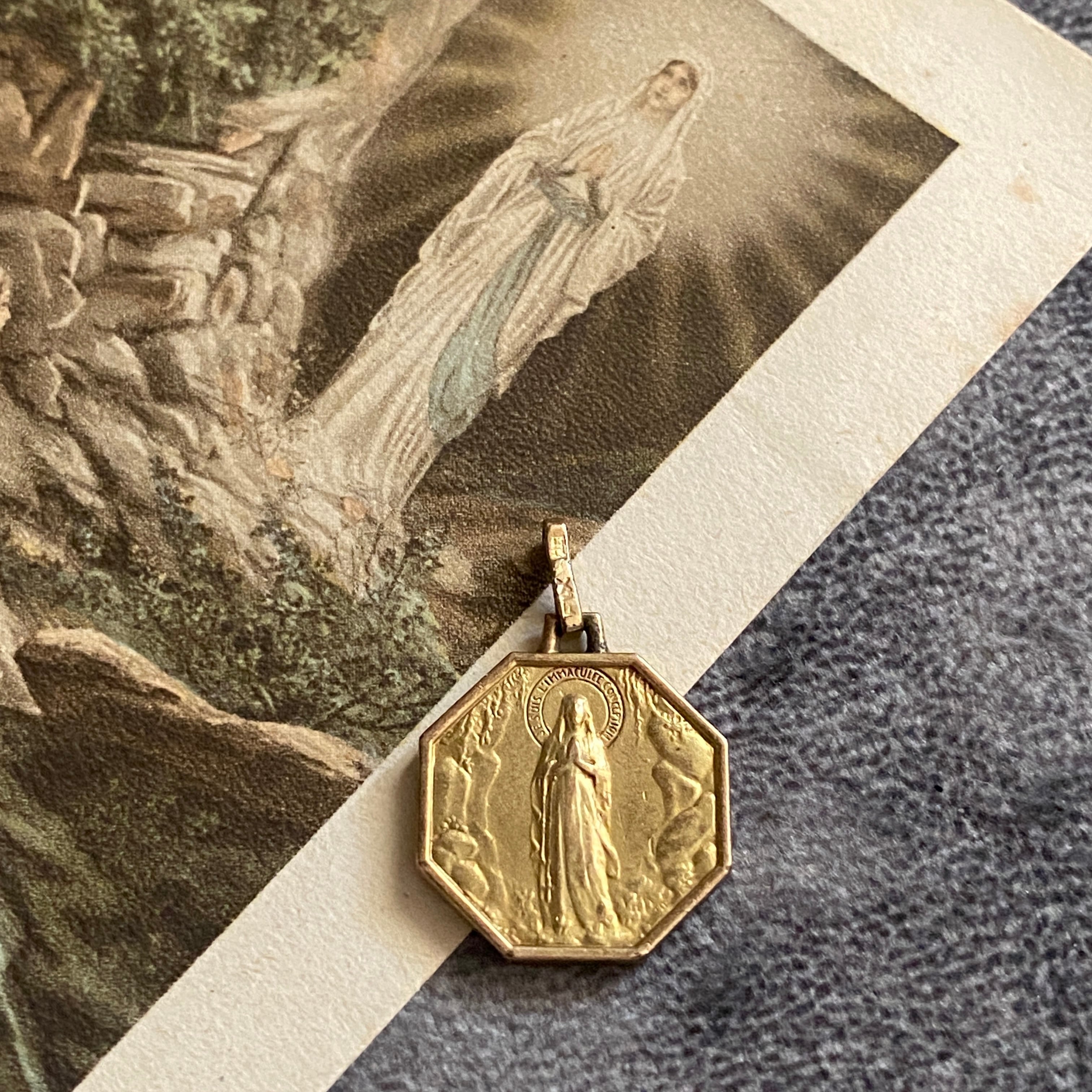 希少✴︎FIX社製ルルドの御出現の聖母マリア | Antique medaille Mary