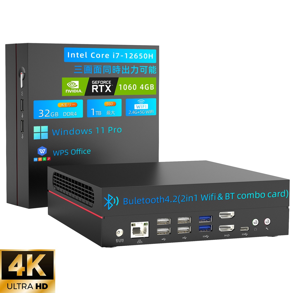 デスクトップミニPC miniPC インテルCore i7-12650H GPU NVIDIA 