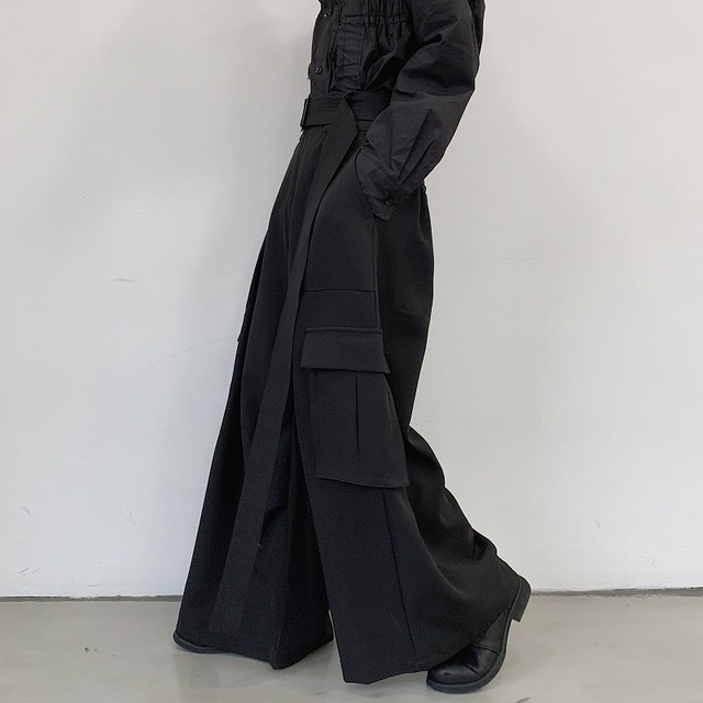 【之】★ズボン★ブラック メンズ 中国ファッション カジュアルパンツ シンプル ワイドパンツ kore