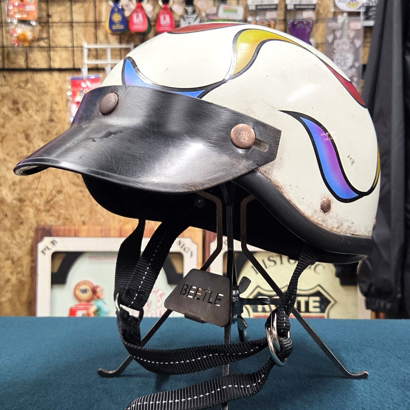一点限り【aging paint helmet⑭】OCEAN BEETLE MTX ※サイズ変更可能