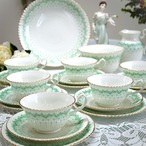 【美品】英国アンティーク サミュエルラドフォード 1880年頃 トリオ5客 おまけクリーマー&シュガーボウル thumbnail 1