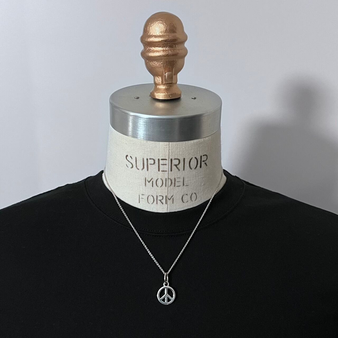 OLD TIFFANY & CO. Peace Sign Charm Necklace Sterling Silver