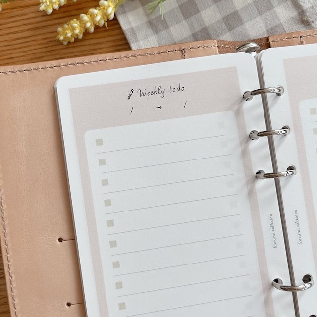 バイブルサイズ/ウィークリーtodoリストリフィル
