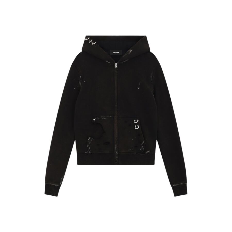 WE11DONE】PIERCING DETAIL HOODIE ZIP-UP | AYIN