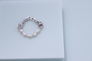 Vo.05【  PEARL CHAIN 】×   天然淡水パールリング × 925silver × 7-9  11-13