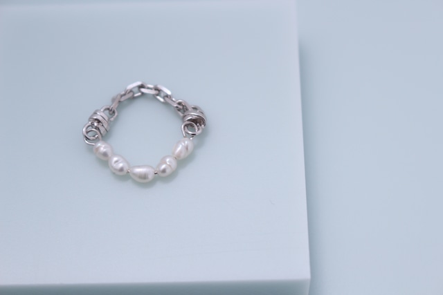 Vo.05【  PEARL CHAIN 】×   天然淡水パールリング × 925silver × 7-9  11-13