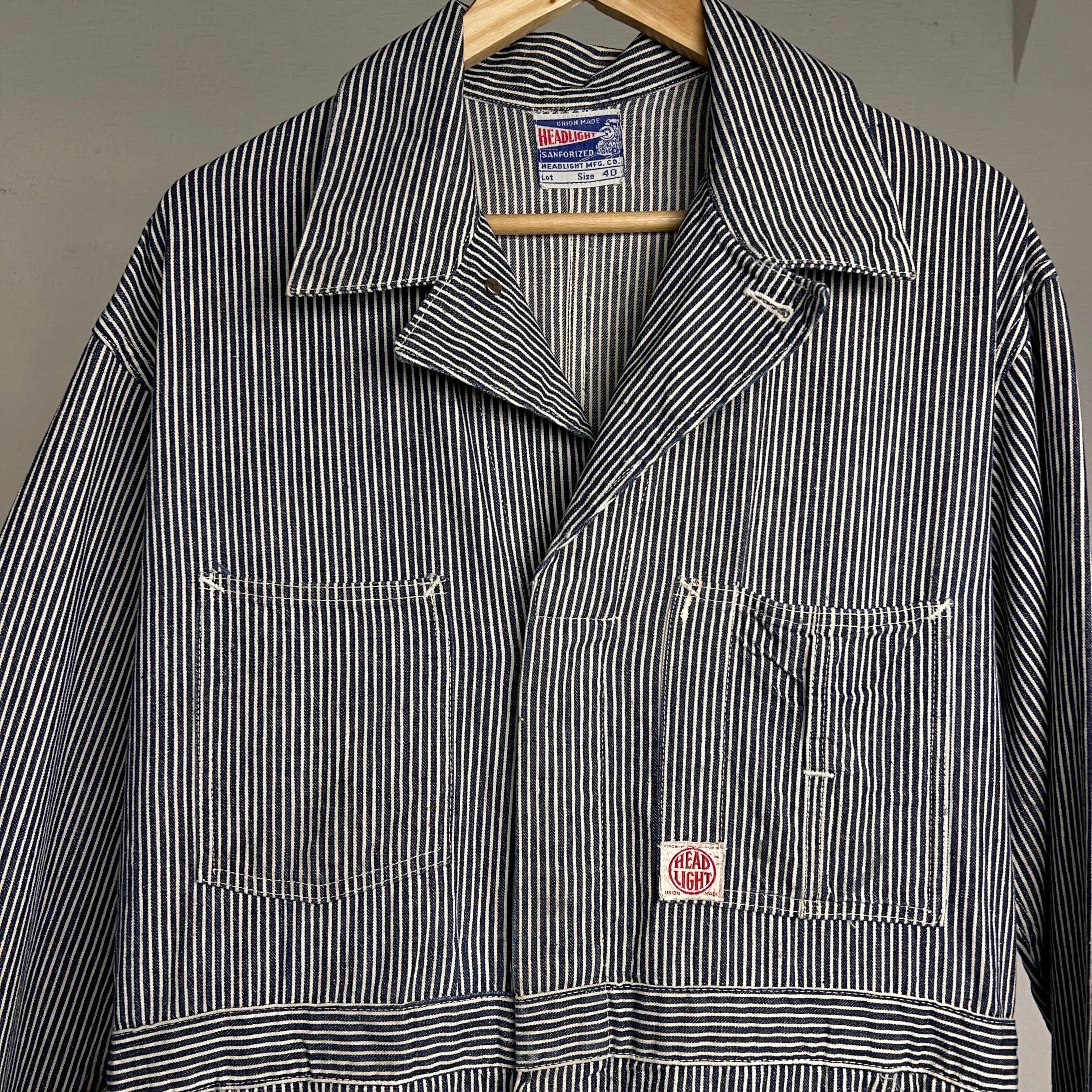 1940's HEADLIGHT Hickory Stripe Coveralls 40年代 ヘッドライト