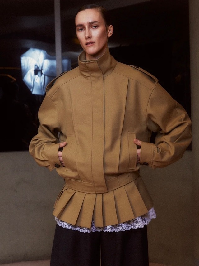 【26AW | WOMEN】POOLDE プールデ / ブルゾン / Kilt-Hem Zip Blouson  PLD-26AW-BL01