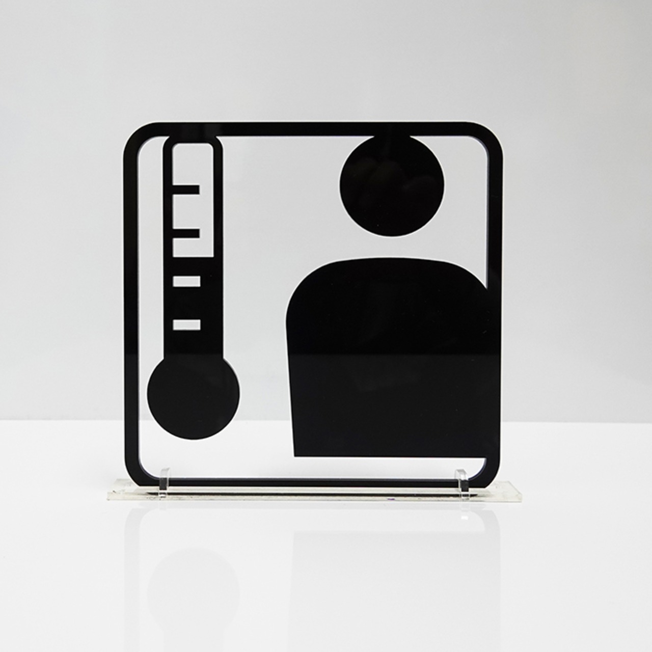 ツケレルン（3Wayピクトサイン）軽量 アクリル 突き出し 看板 （コロナ対策・検温・体温測定）3way-0053 - 2