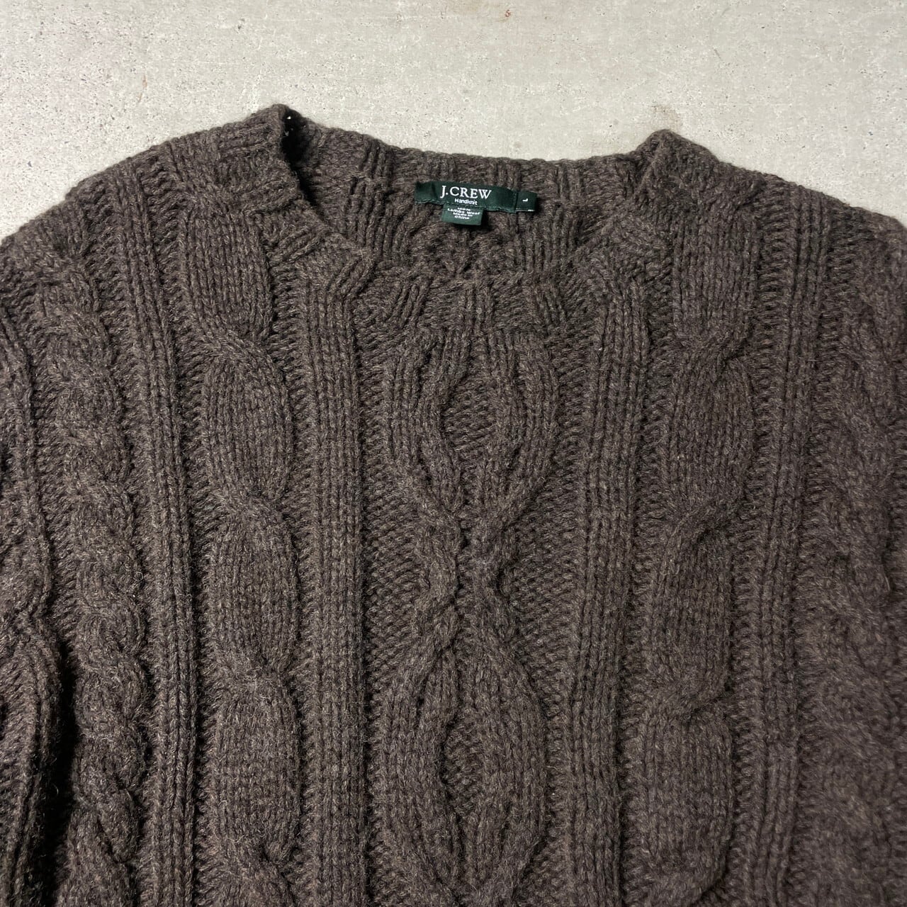 J.CREW Jクルー ラムウールニットセーター ハンドニット メンズL 古着