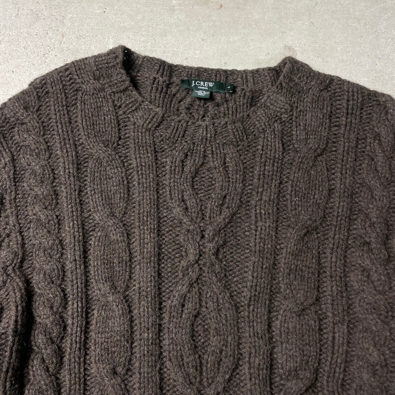 J.CREW Jクルー ラムウールニットセーター ハンドニット メンズL 古着 