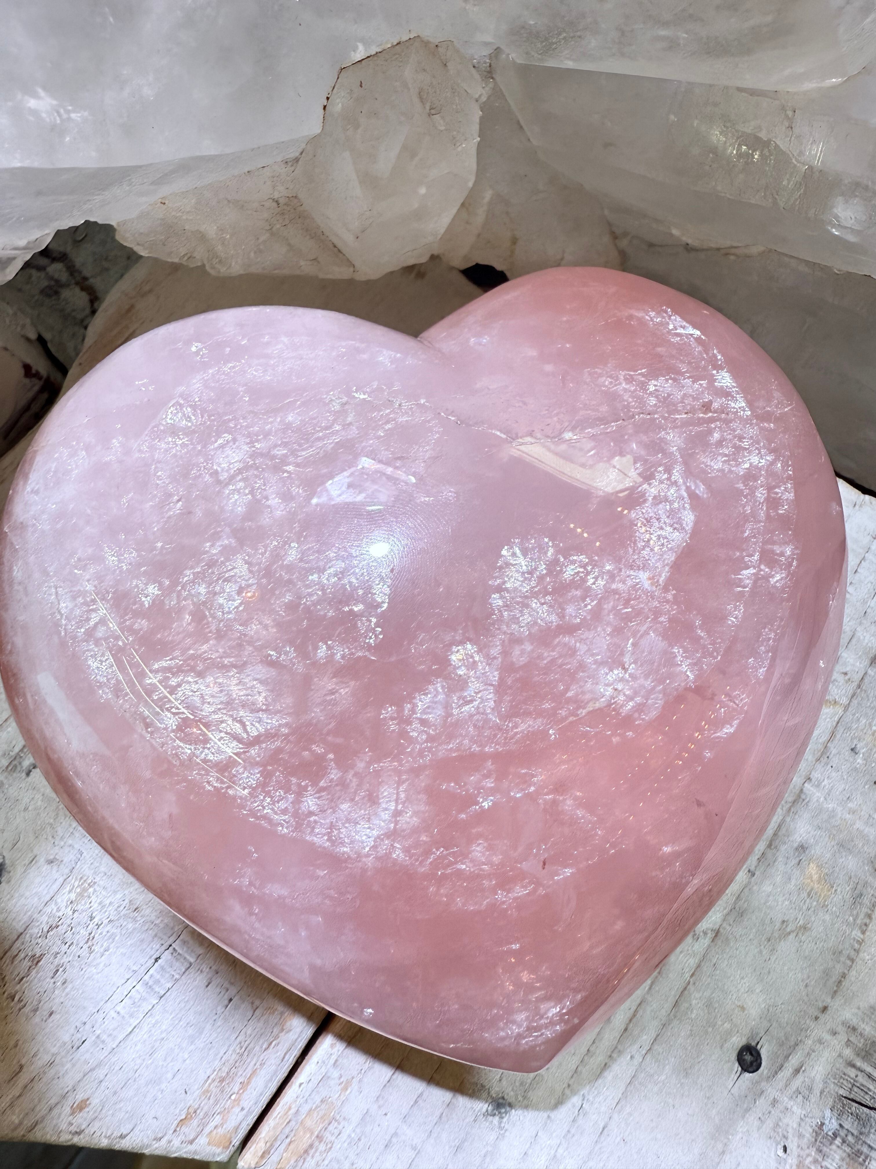 希少アイテム!ローズクオーツ ハート原石