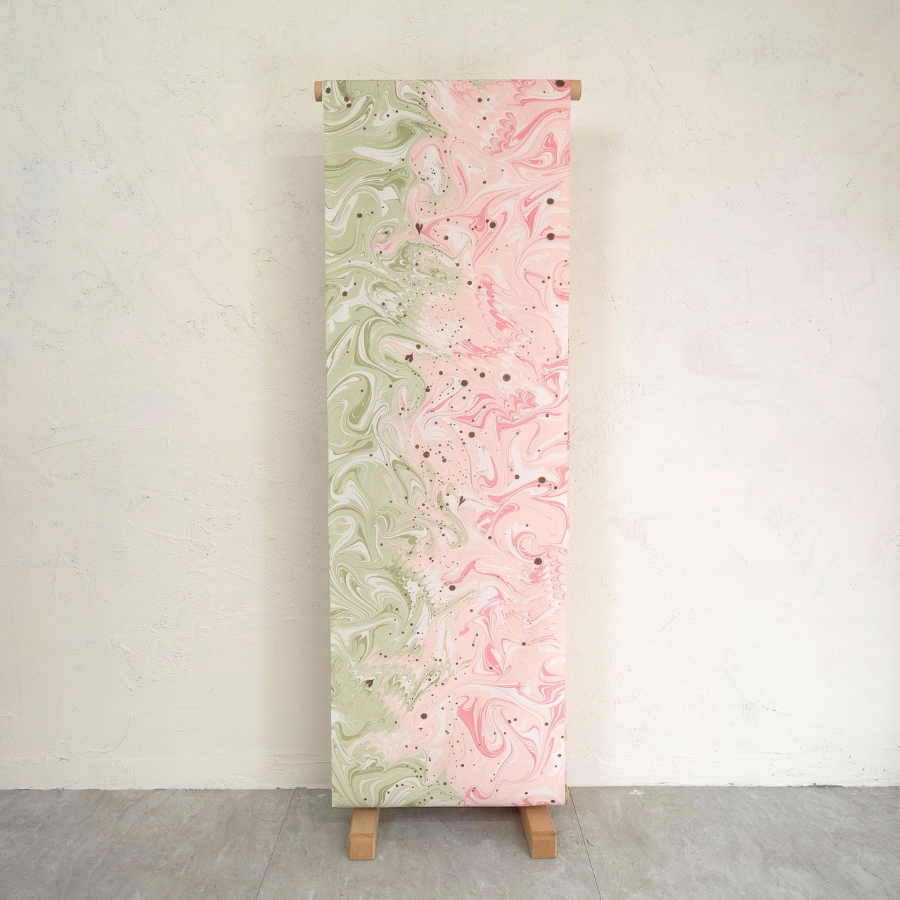 《ピスタージュ×ストロベリークリーム》❤︎マーブル柄〜洗えるきもの（シルジェリー）〜