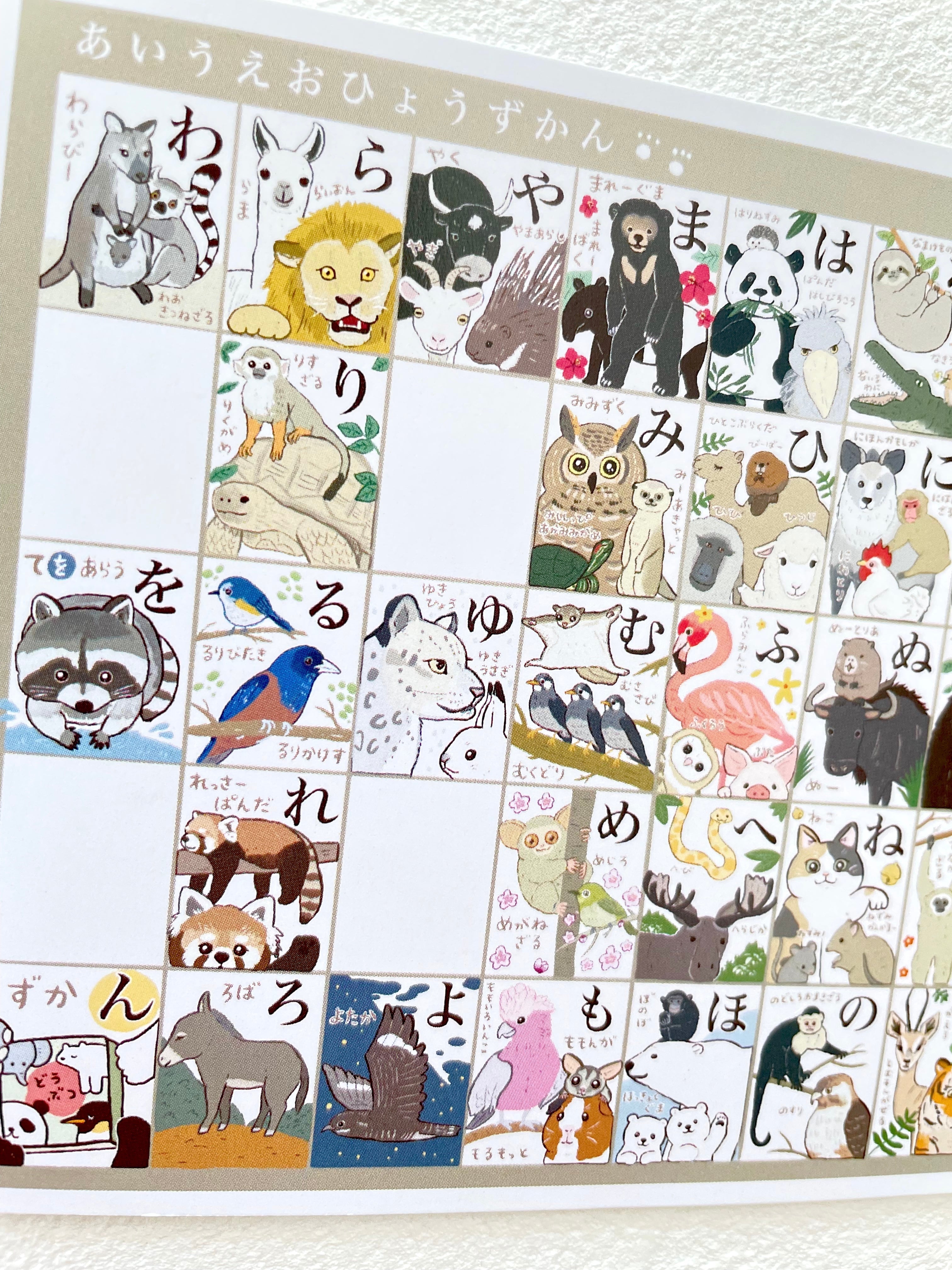 あいうえお表ポストカード2枚セット | yuyumarustore