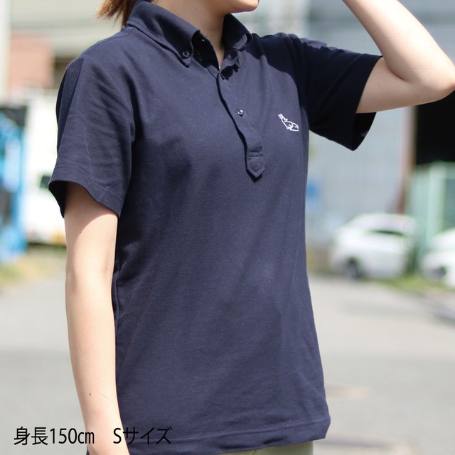 ぎゅうぎゅうわらびワンポイント刺繍ポロシャツ