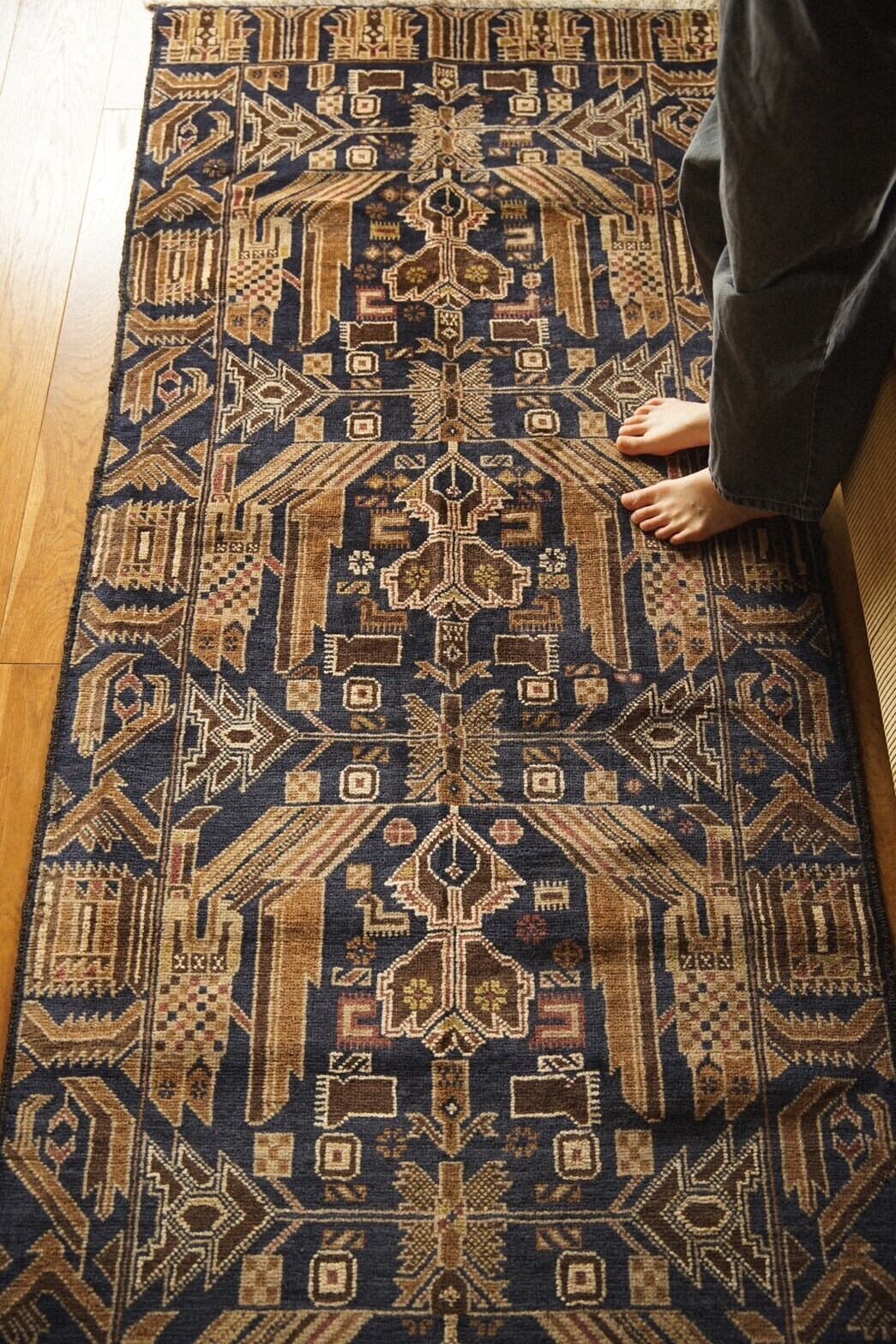 1232-Vintage Zakani Baluch rug