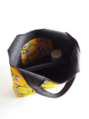 Tote Bag BIG【African Botanical × recycled felt】
