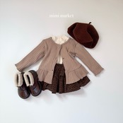 ミミマーケット / mimimarket / レオパードコーデュロイカンカンスカート / 韓国子供服 / キッズ / 26winter〖取寄〗*S~L*