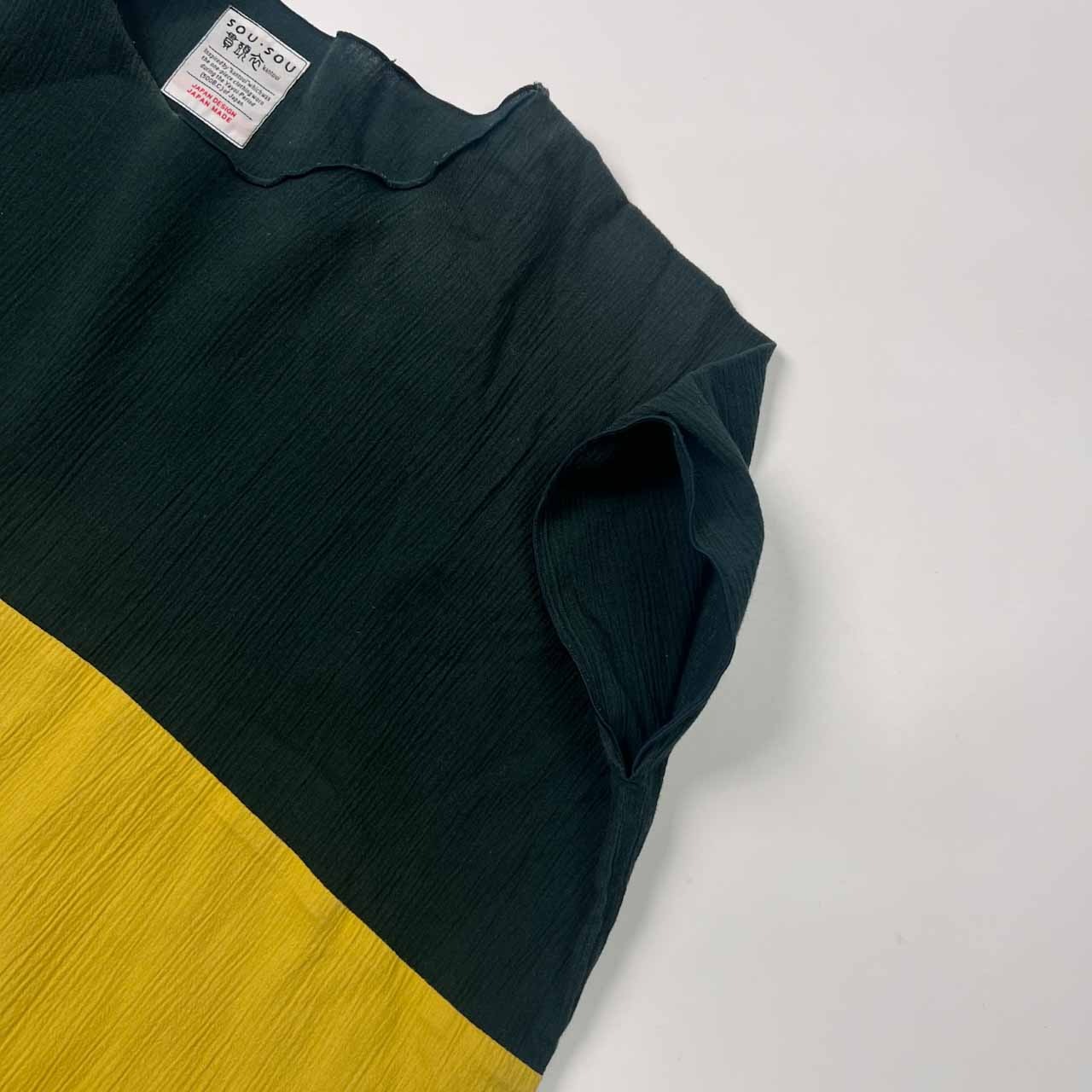 SOU・SOU 貫頭衣 ソウソウ 長方形衣 ワンピース /バイカラー レディース 日本製