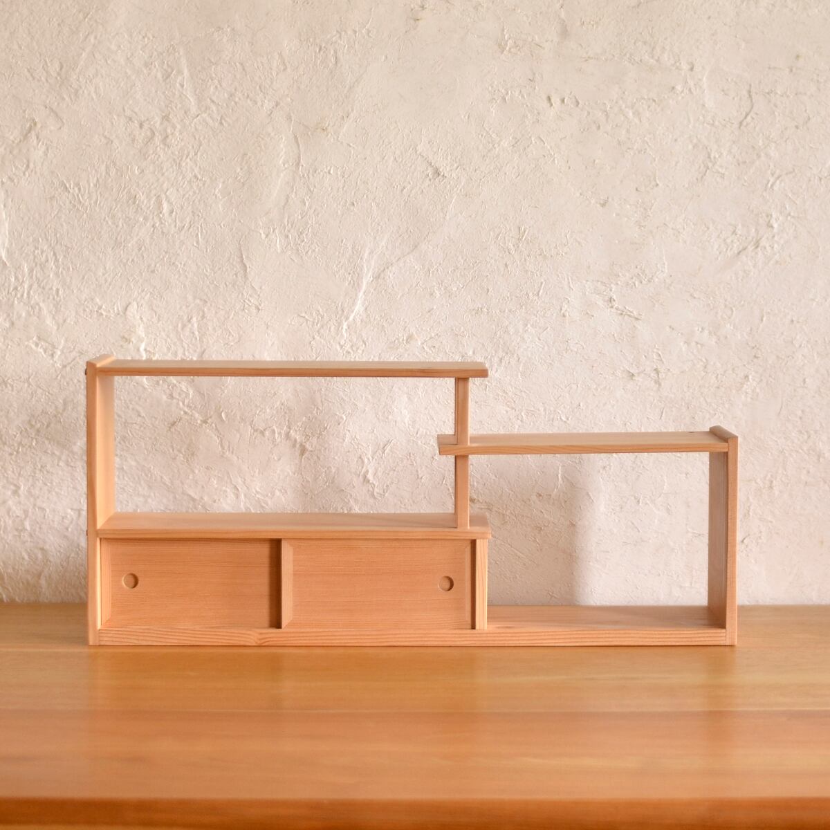 卓上【 違い棚 】松 - オイル | 家具工房のお店【 POZZO（ポッツォ