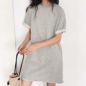 Roll-up t-shirt dress S597