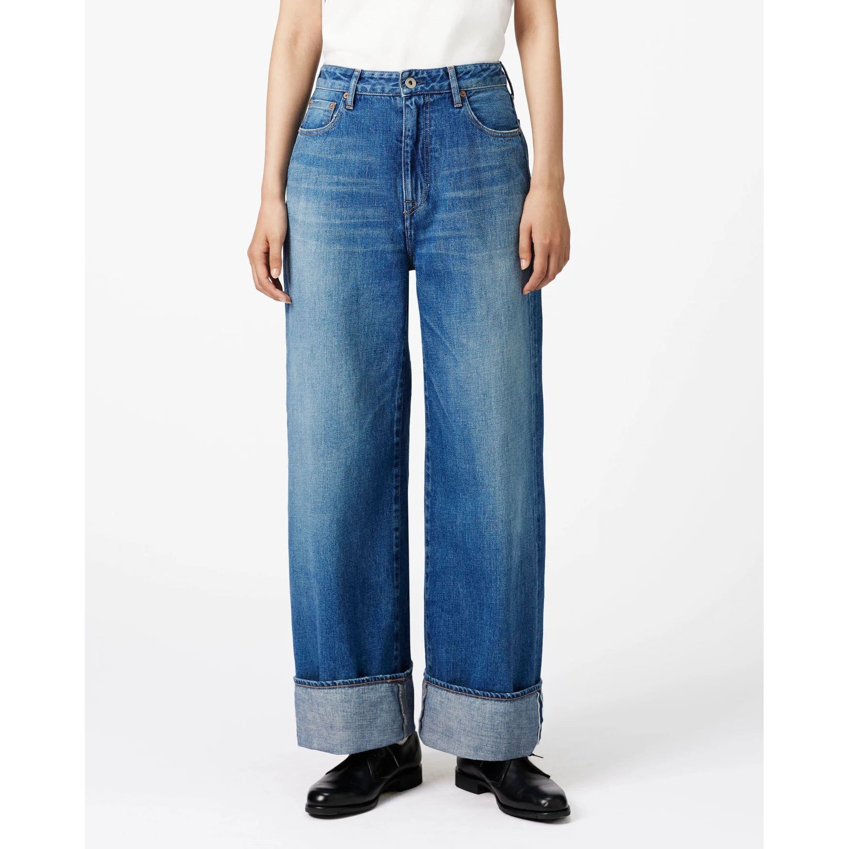 Japan Blue Jeans Selvedge Wide Straight Jeans Medium Indigo