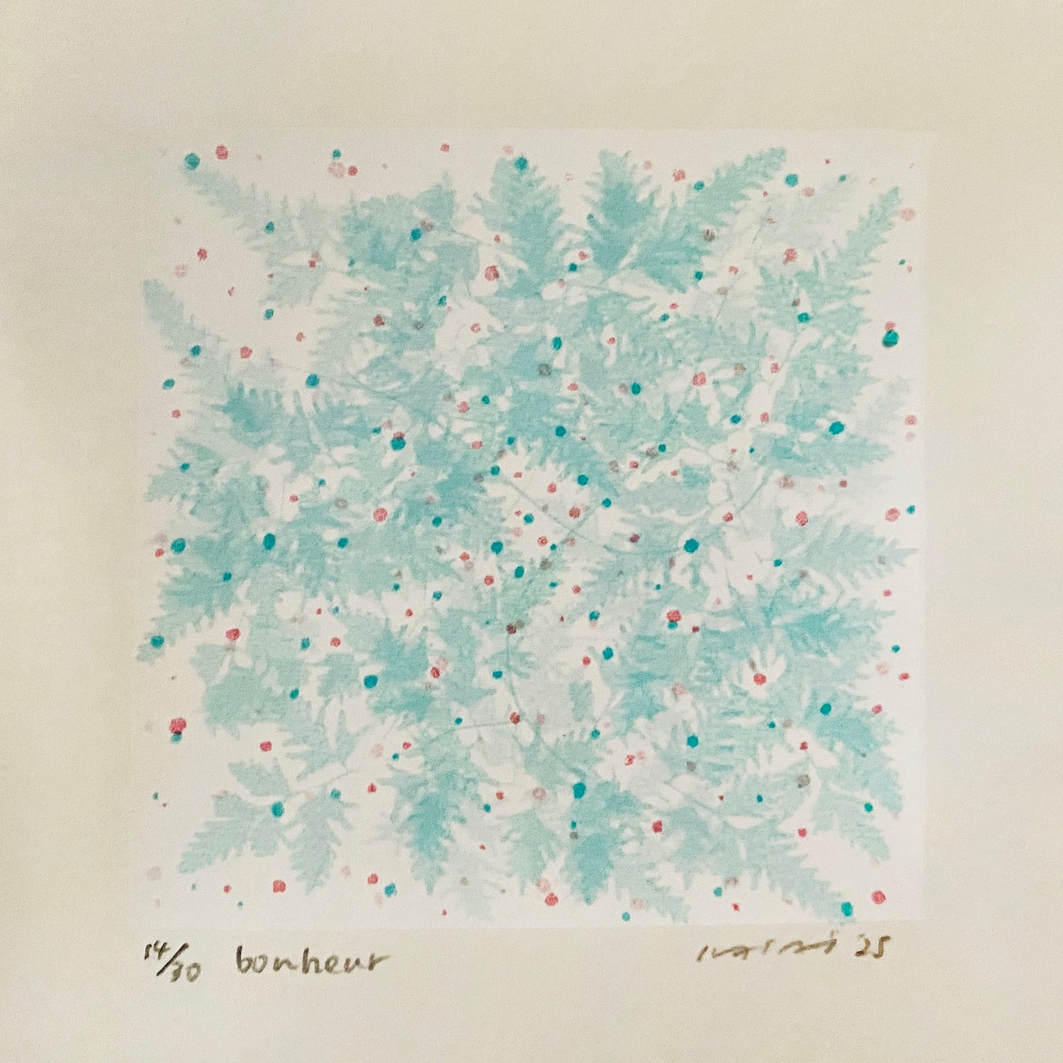 《ノエルの贈り物》笠井正博 シルクスクリーン KASAI Masahiro"bonheur(幸福)'25"/silkscreen