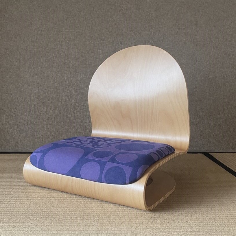 Tatami Chair by Verner Panton (Natural body / Maharam, Geometri)