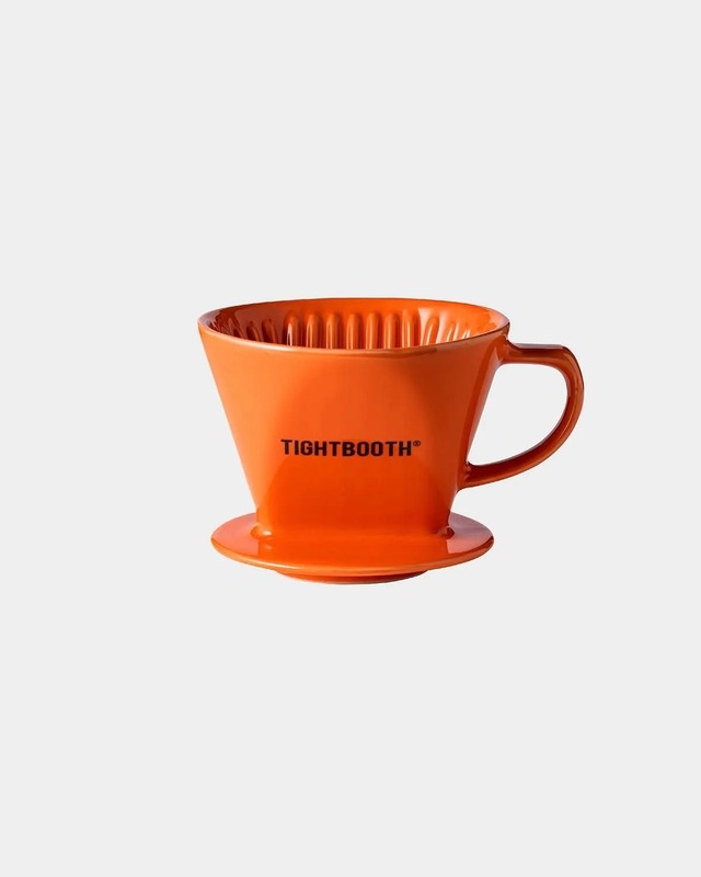 TIGHTBOOTH : LOGO COFFEE DRIPPER FW26-A19 C/# ORANGE , BLACK