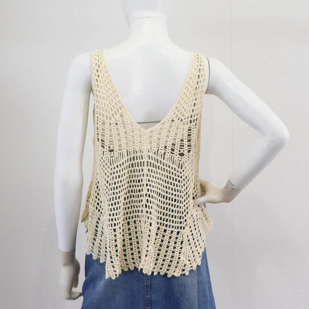 透かし編み ニット タンクトップ レディース 春夏 トップス おしゃれ かわいい 大人 きれいめ 透け感 ビスチェ 重ね着 メッシュ 大人可愛い 大人女子