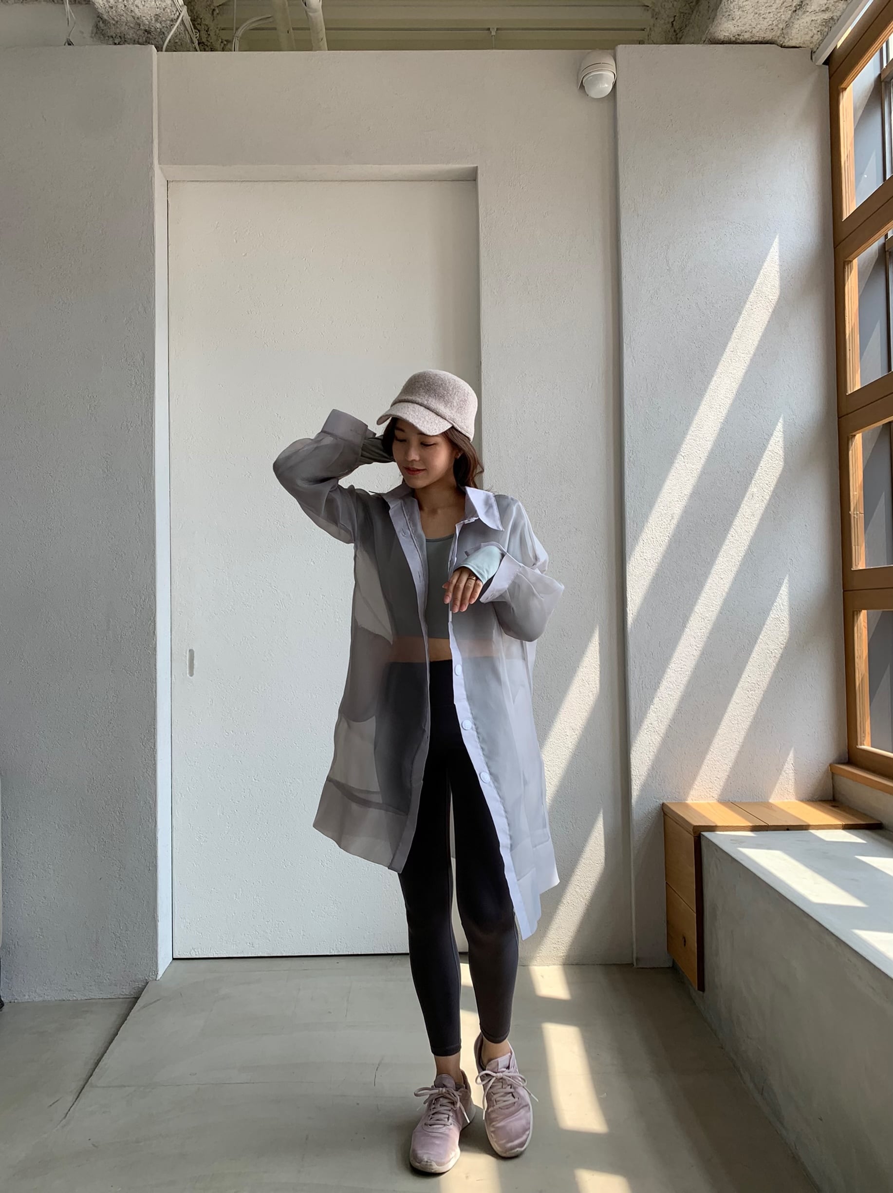 オーバーシルエット シアーシャツ GRAY | on off focus inc.