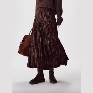 ベルベット調 Aラインスカート　  M00004