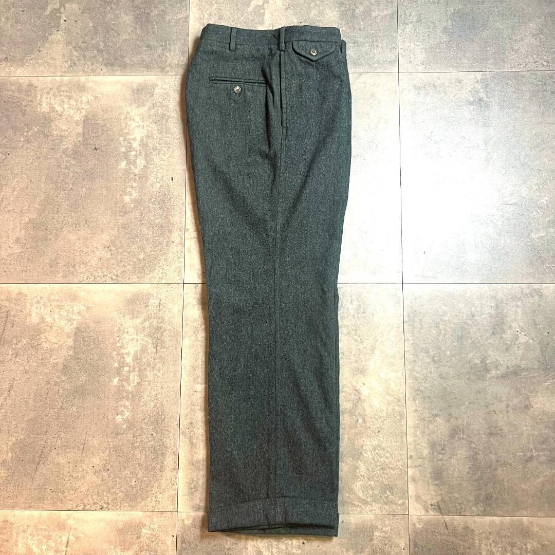70's POLO Ralph Lauren 2-Pleated Wool Trousers In Grey 32×30 / 70s
